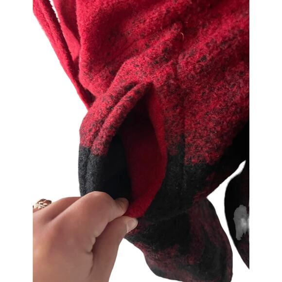 Cupcakes & cashmere 'Brighton' Houndstooth Wrap Coat Wool Belted Size Small Cozy - Picture 6 of 12